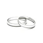 Par Argollas Matrimonio de Platino Modelo Bari de 3,0mm - Miniatura 2
