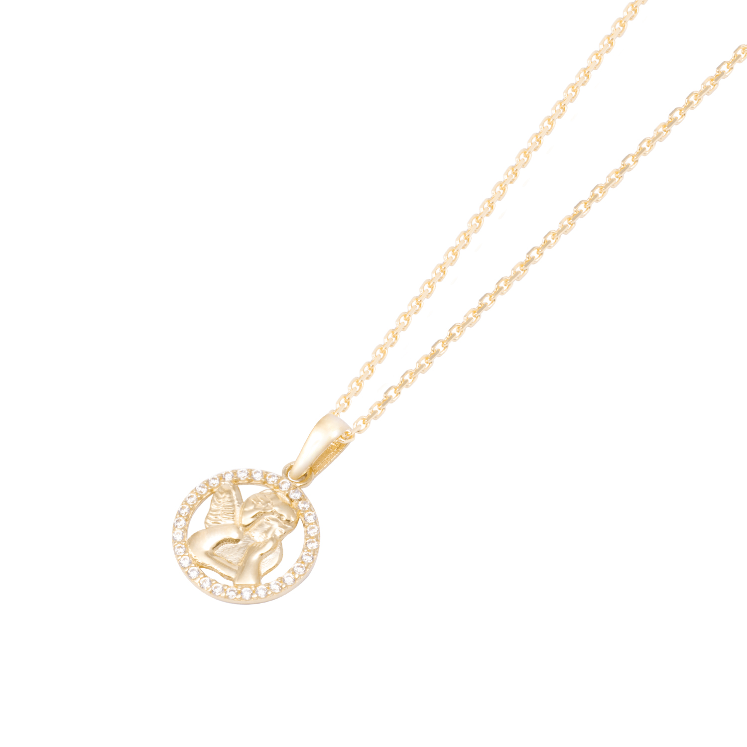 Colgante de Oro de 18kt Circonitas Angel 2