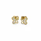 Aros Oro Amarillo 18kt Mariposa Circonita - Miniatura 1