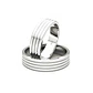 Par Argollas Matrimonio de Oro Blanco 18kt Count 5,0mm - Miniatura 1