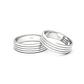 Par Argollas Matrimonio de Oro Blanco 18kt Count 5,0mm - Miniatura 2