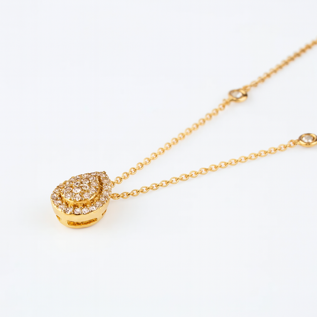 Collar de Oro 18kt con Diamantes 26 Pts Totales SI/H Corte Brillante - By Danielle Costantini 1