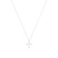 Collar Oro Blanco 18kt Cruz Sagrada Diamantes 9 Pts - Miniatura 3