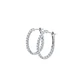 Aros Oro Blanco 18kt Diamantes Argollas 1,18 Qts - Miniatura 1