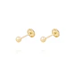 Aros de Oro 14KT Bolita Solida 3mm - Miniatura 1