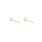 Aros de Oro 14KT Bolita Solida 3mm - Miniatura 2