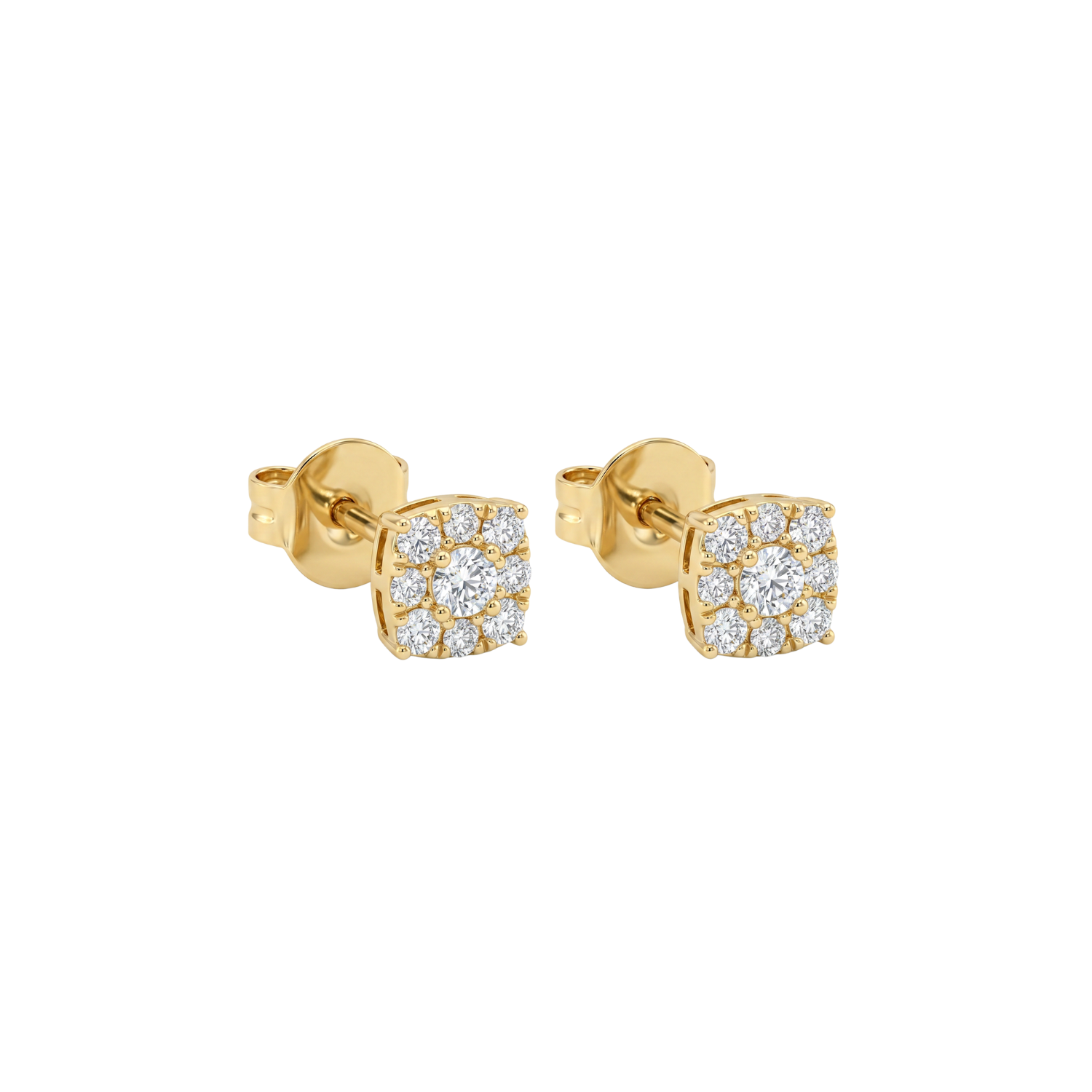 Aros Oro Amarillo 18kt Diamantes 20Pts Rombos 2