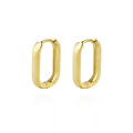Aros de Oro 18kt Argollas Grande Recta