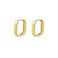 Aros de Oro 18kt Argollas Grande Recta - Miniatura 3