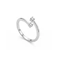 Anillo Oro Blanco 18kt Diamantes 10 Pts Cruzado - Miniatura 2