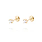 Aros de Oro 18kt Aquamarine 3MM - Miniatura 1