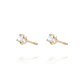 Aros de Oro 18kt Aquamarine 3MM - Miniatura 2
