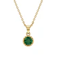 Colgante Oro Miel 18kt Sol con Garras de Esmeraldina 4mm - Miniatura 3