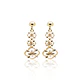 Aros de Oro 18kt Tres Flor Bitono - Miniatura 1