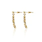 Aros de Oro 18kt Tres Flor Bitono - Miniatura 2