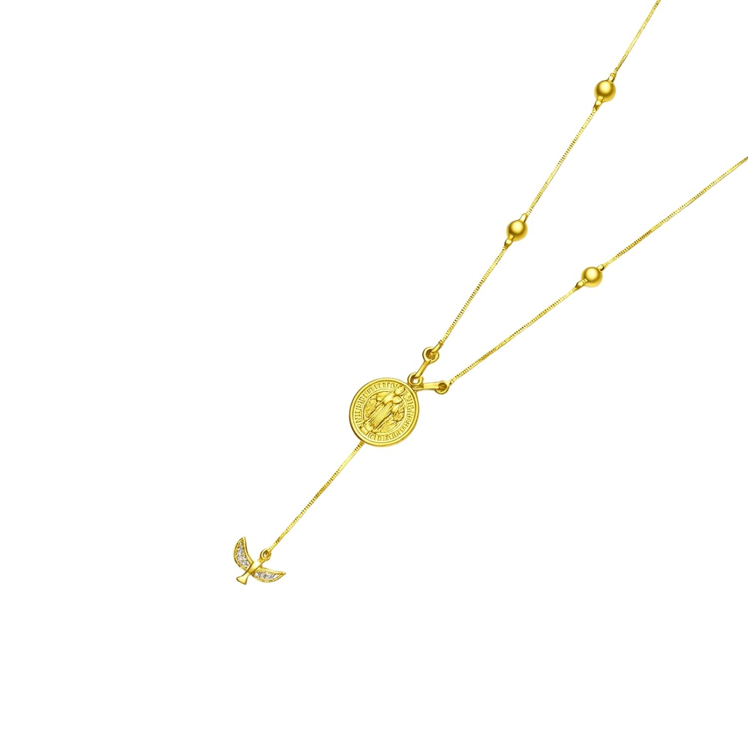 Collar Oro Amarillo 18kt Rosario San Benito 3