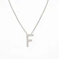 Collar Oro Blanco 18kt Diamantes Letra F 7Pts | Danielle Costantini - Miniatura 3