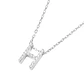Collar de Plata Esterlina 925 Letra H Circon - Miniatura 1
