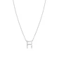 Collar de Plata Esterlina 925 Letra H Circon - Miniatura 3