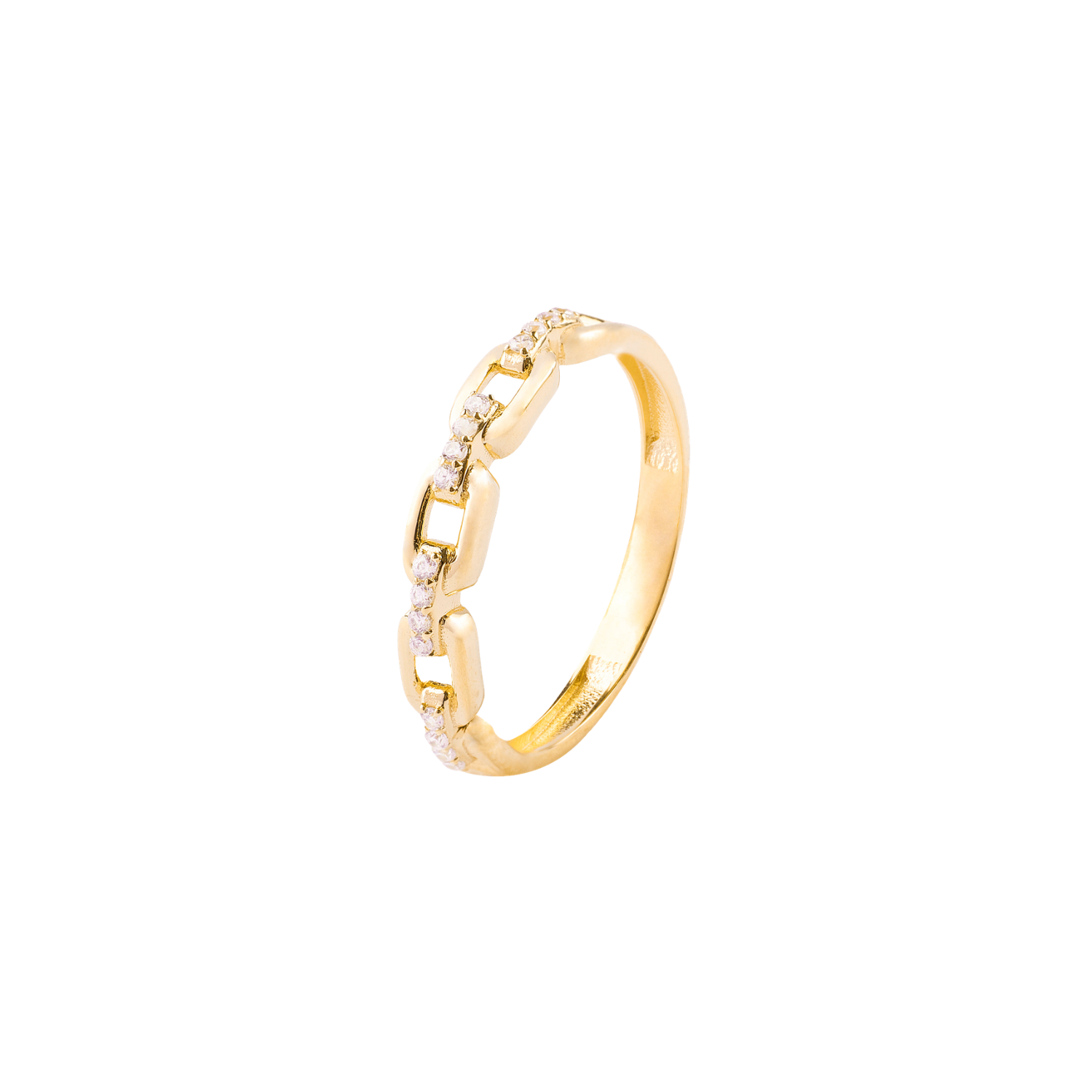 Anillo de Oro 18kt Cadena en Circon 1