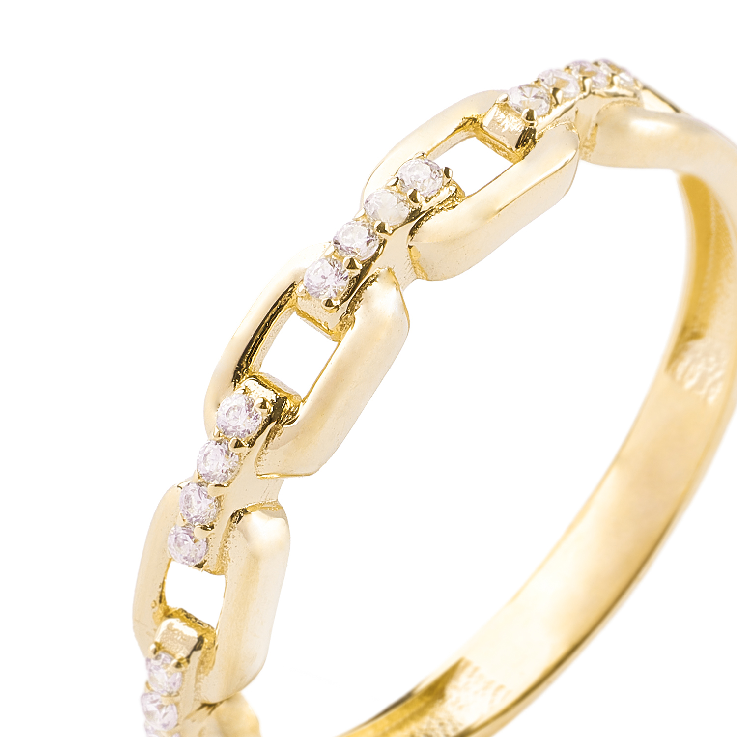 Anillo de Oro 18kt Cadena en Circon 3