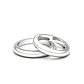 Par Argollas Matrimonio de Oro Blanco 18kt Padua 3,0mm - Miniatura 3