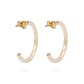 Aros de Oro 18kt Media Argolla Tubo 19MM - Miniatura 3