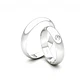Par Argollas Matrimonio de Platino Venecia 3,5mm Diamante 3Pts - Miniatura 3