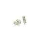 Aros de Plata Esterlina 925 Argollas Riel Doble Circonita - Miniatura 1