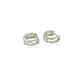 Aros de Plata Esterlina 925 Argollas Riel Doble Circonita - Miniatura 2