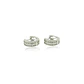 Aros de Plata Esterlina 925 Argollas Riel Doble Circonita - Miniatura 3