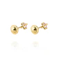 Aros de Oro 18kt Piedra Rosa de Francia de 3mm - Miniatura 3