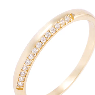 Anillo Compromiso de Oro 18Kt Circón Central