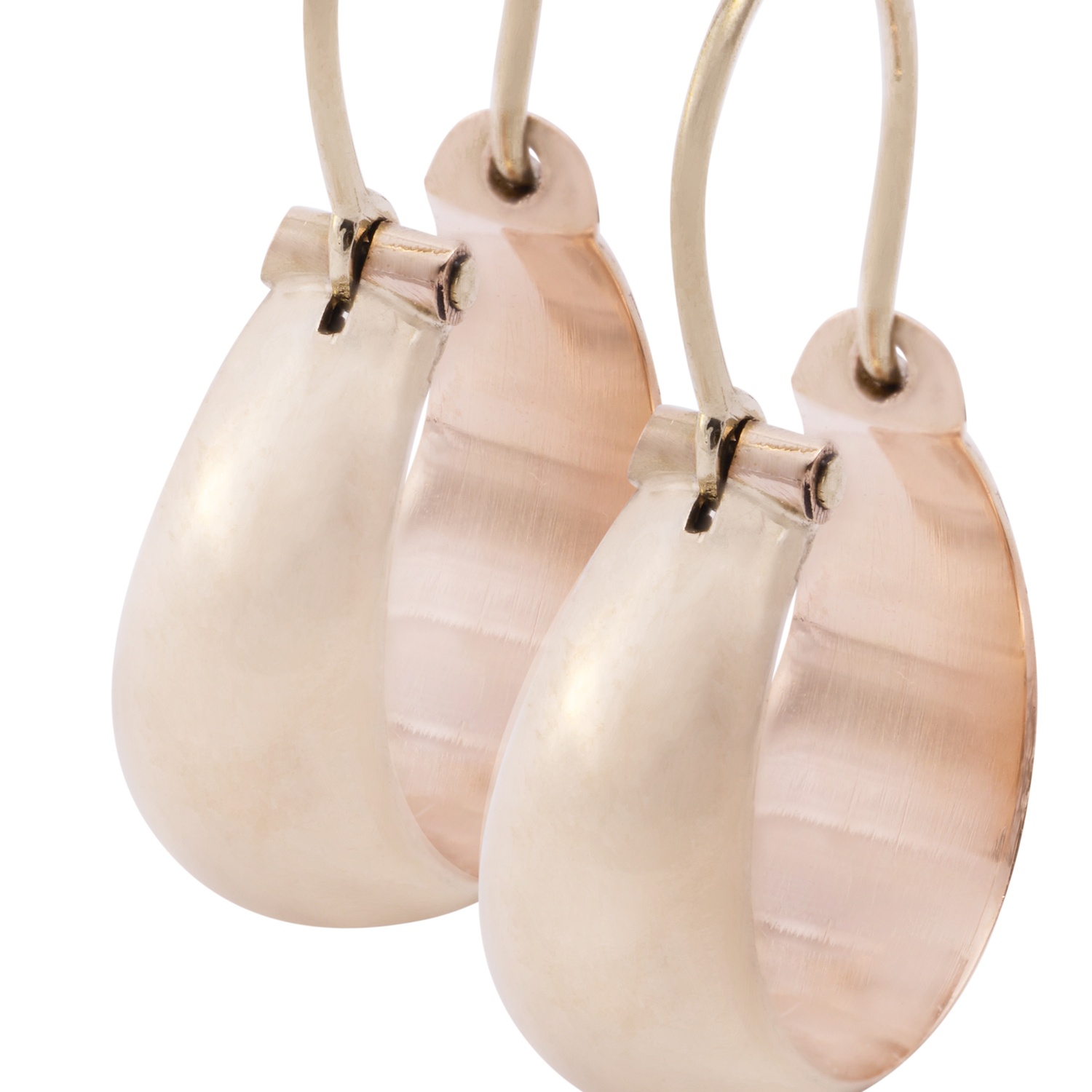 Aros Oro Miel 18kt  Bote 13mm 2