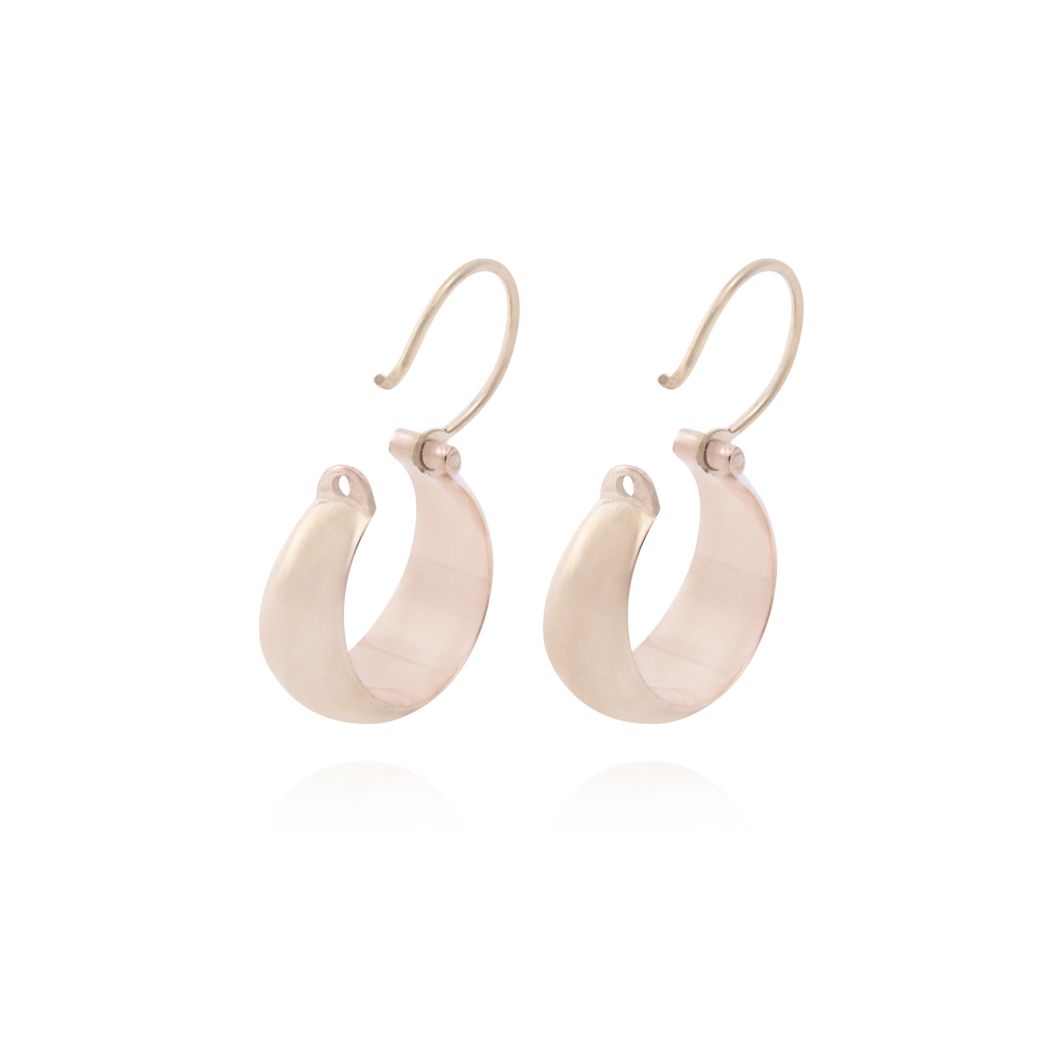 Aros Oro Miel 18kt  Bote 13mm 3