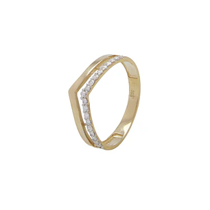 Anillo Compromiso de Oro 18Kt Corona Princess Circón