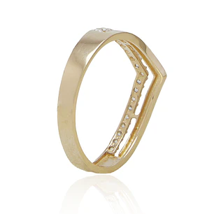 Anillo Compromiso de Oro 18Kt Corona Princess Circón