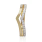 Anillo Compromiso de Oro 18Kt Corona Princess Circón - Miniatura 3