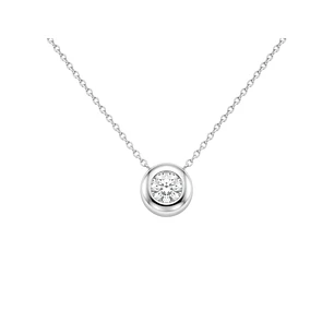 Collar de Plata Esterlina 925 Circon Punto de Luz