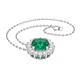Collar Plata Esterlina 925 Girasol Esmeralda Circón - Miniatura 3