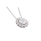 Collar Plata Esterlina 925 Sol Botón Circón Plateado - Miniatura 2