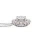 Collar Plata Esterlina 925 Sol Botón Circón Plateado - Miniatura 3