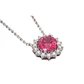 Collar Plata Esterlina 925 Sol Botón Rubí Circón - Miniatura 3