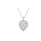 Collar Plata Esterlina 925 Corazón Boton Circón - Miniatura 1