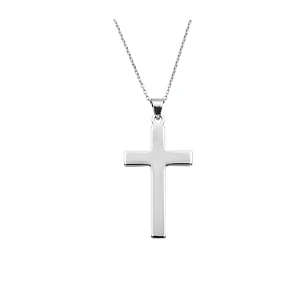 Colgante de Plata Esterlina 925 Cruz 3,5gr Ancha