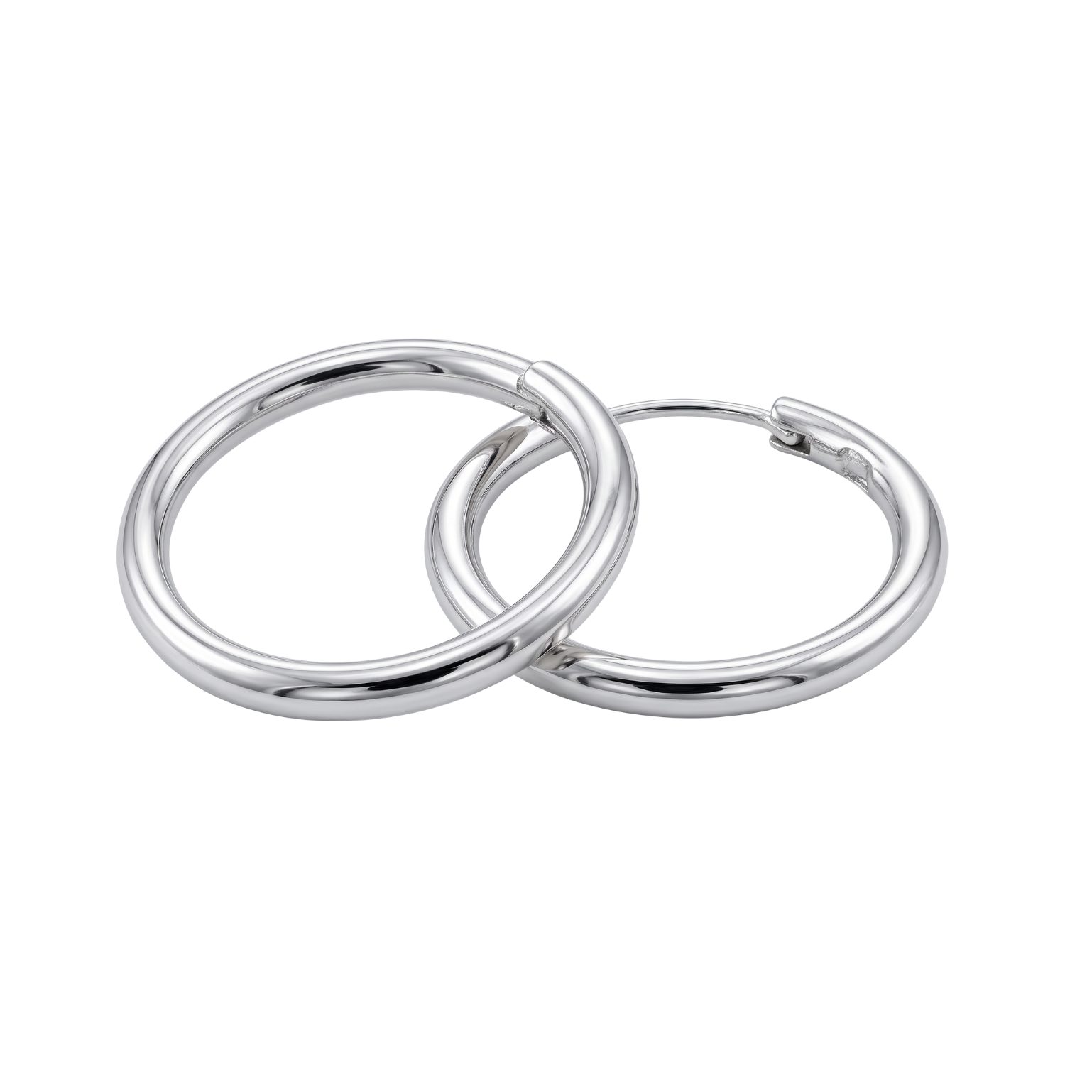 Aros de Plata Esterlina 925 Argollas de 1x1cm Plateadas 2