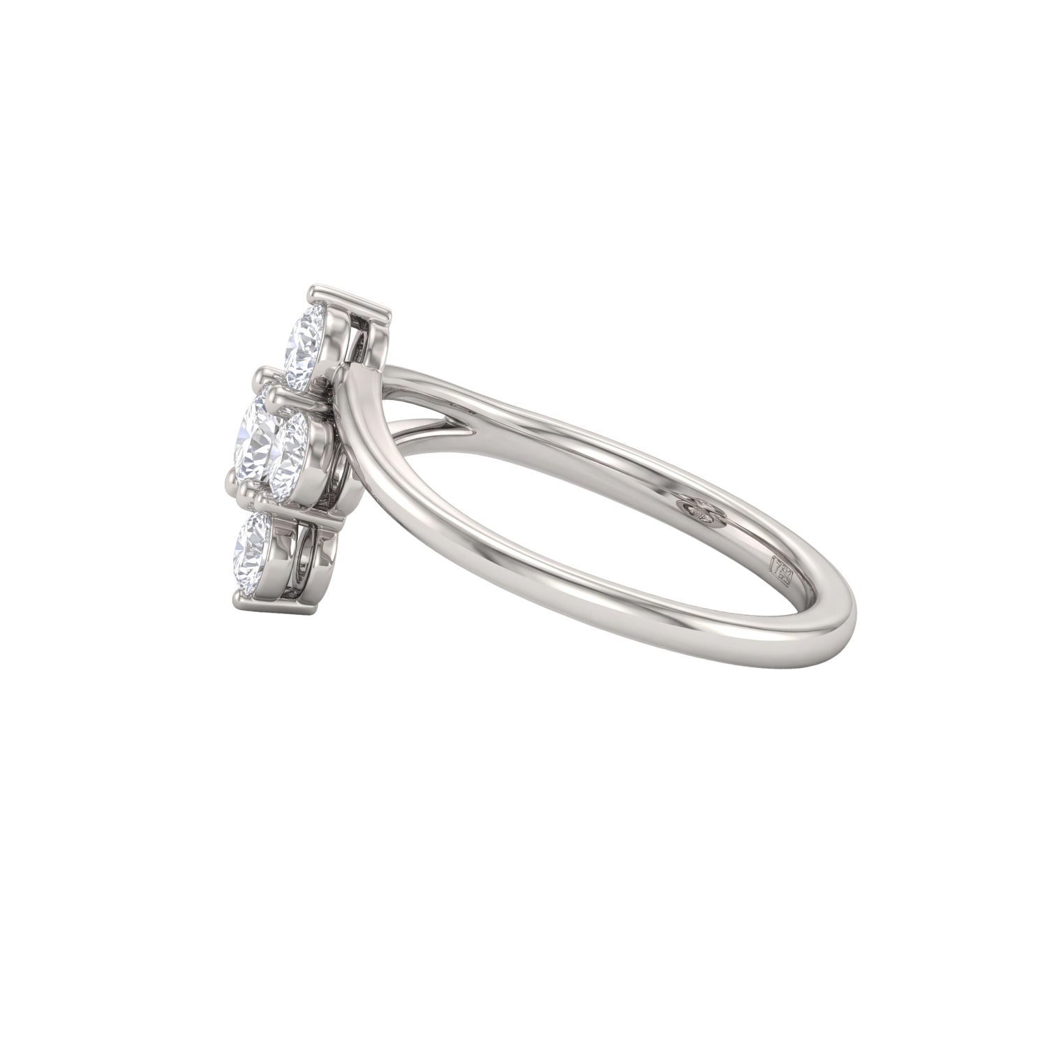 Anillo de Plata Esterlina 925 Flor Rubi Circon 3