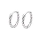 Aros de Plata Esterlina 925 Argollas Pequeñas Entrelazadas - Miniatura 2