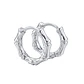 Aros de Plata Esterlina 925 Argollas Pequeñas Tubo Lisas - Miniatura 1