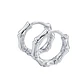 Aros de Plata Esterlina 925 Argollas Pequeñas Tubo Lisas - Miniatura 2